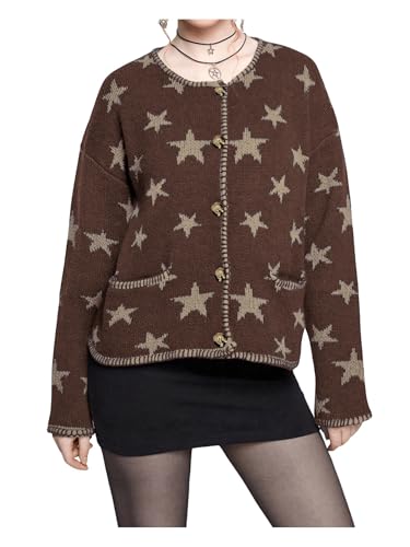 トップス 70s cottonknit star cardigan vintage 41-+mPe2tbL.jpg